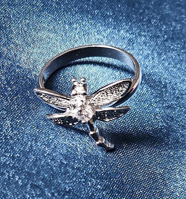 Anelli: Ring *Libelle*, versilbert 925, Gr. 8 – Nuovo (secondo la descrizione) da Grenchen venduto da maretop 1