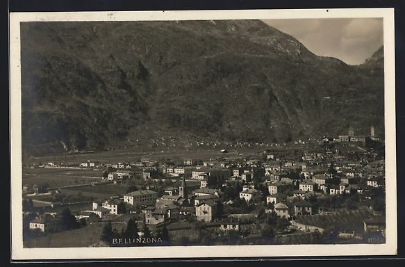 Cartoline postali: Bellinzona, Ortsansicht mit Kirche gegen – Usato da Berlin venduto da bartko-reher