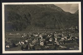 Bellinzona, Ortsansicht mit Kirche gegen