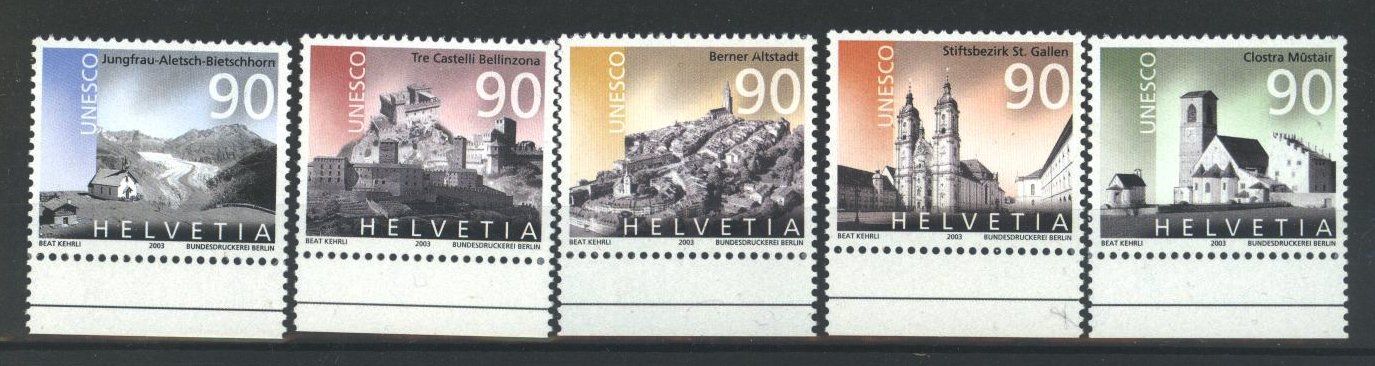 Tutti i francobolli: 2003, Sondermarken Unesco ** – Usato da Willisau venduto da Vollstempel