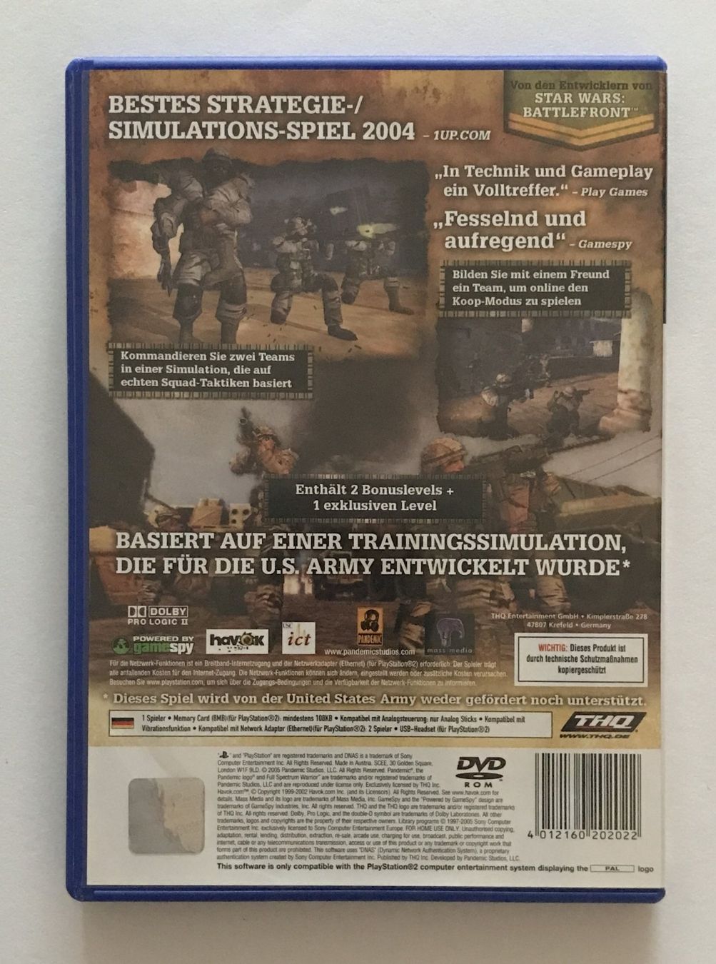 Giochi: PS2 - Full Spectrum Warrior – Usato da Allschwil venduto da Bullach 2
