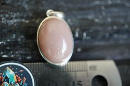 Mondstein Rosa    925 Silber 21mm  Anhänger  "TOPSTONE"
