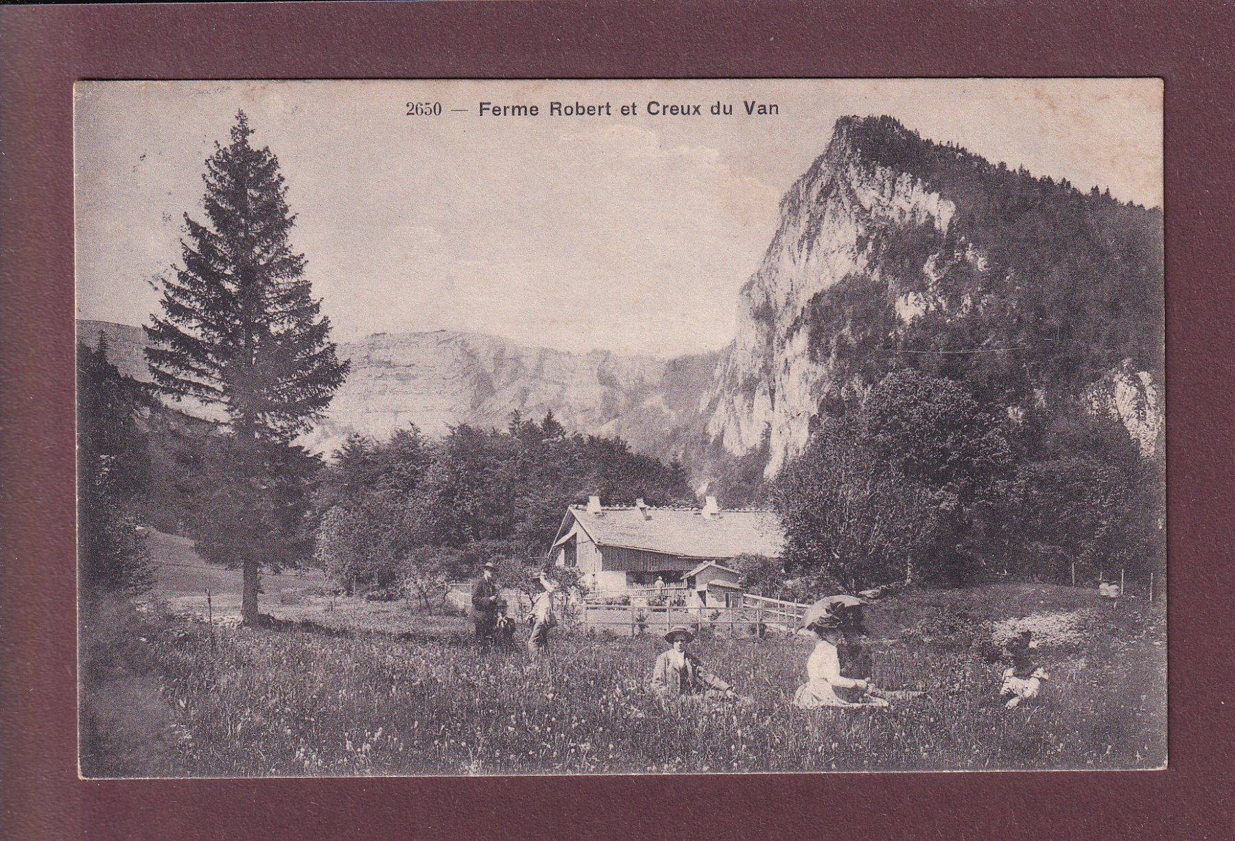 Ansichtskarten: FERME ROBERT - Creux du Van - 1917 – Gebraucht aus Pully von nicecards