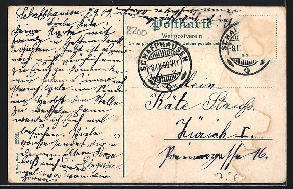 Cartoline postali: Schaffhausen, Strassenbahn in der Bahnho – Usato da Berlin venduto da bartko-reher 1