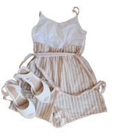 cooles Duo: Jumpsuit Gr. XS + Keil Sandalen Gr. 37 NEU