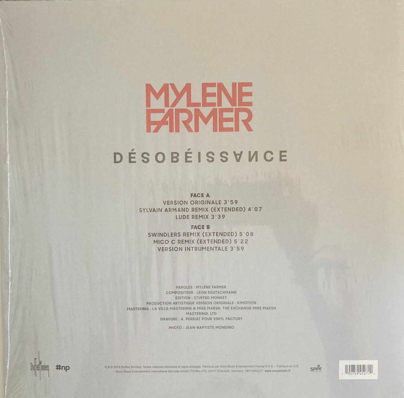 Vinyles: MYLENE FARMER - DESOBEISSANCE – D'occasion à Bottens par hotter-than-hell 1