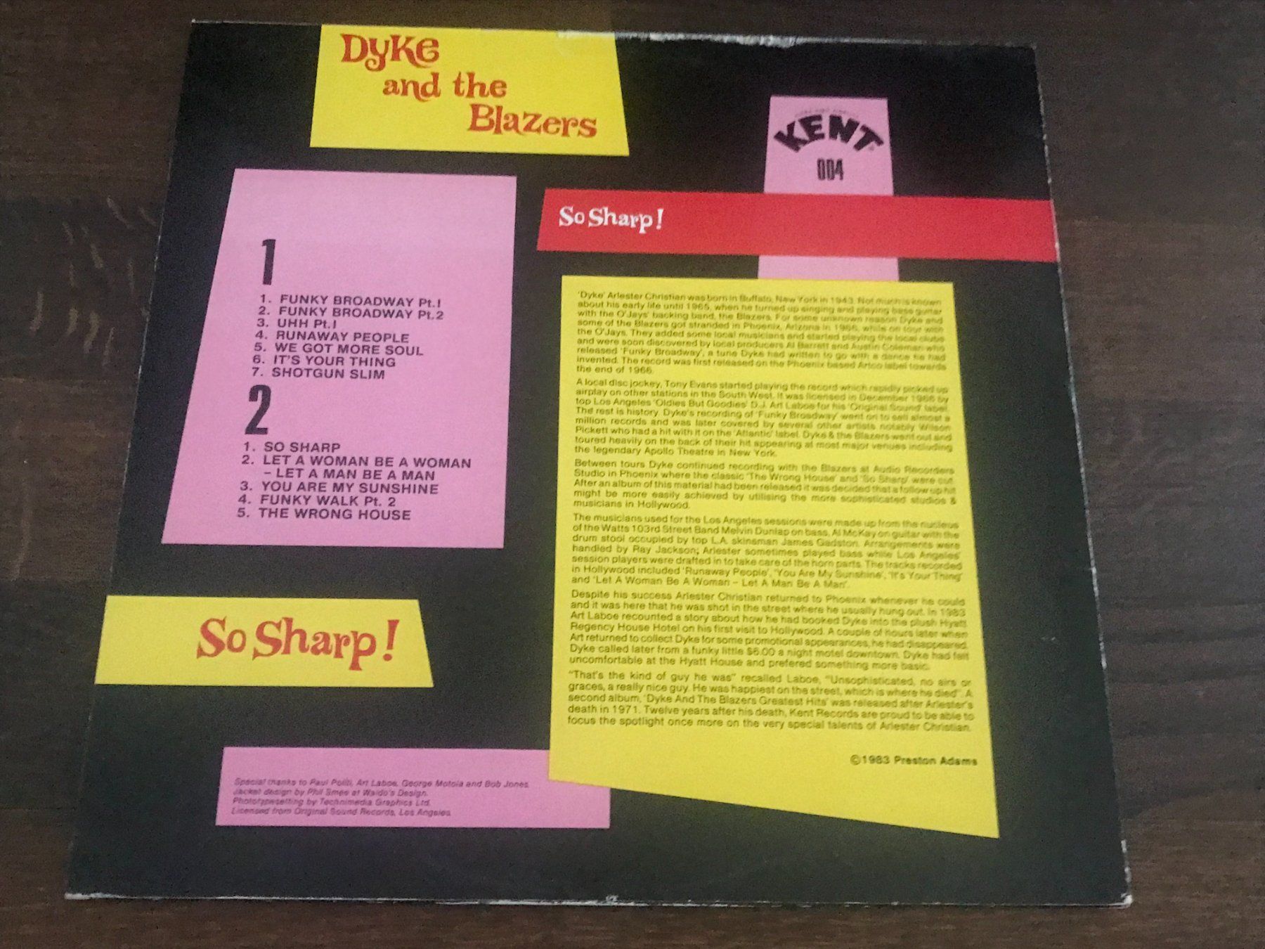 Dischi in vinile: DYKE AND THE BLAZERS - So Sharp! - Funk – Usato da Buchs AG venduto da Archie 1
