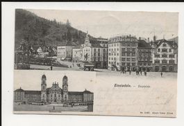 AK 1904 Einsiedeln Hauptplatz + Stiftskirche