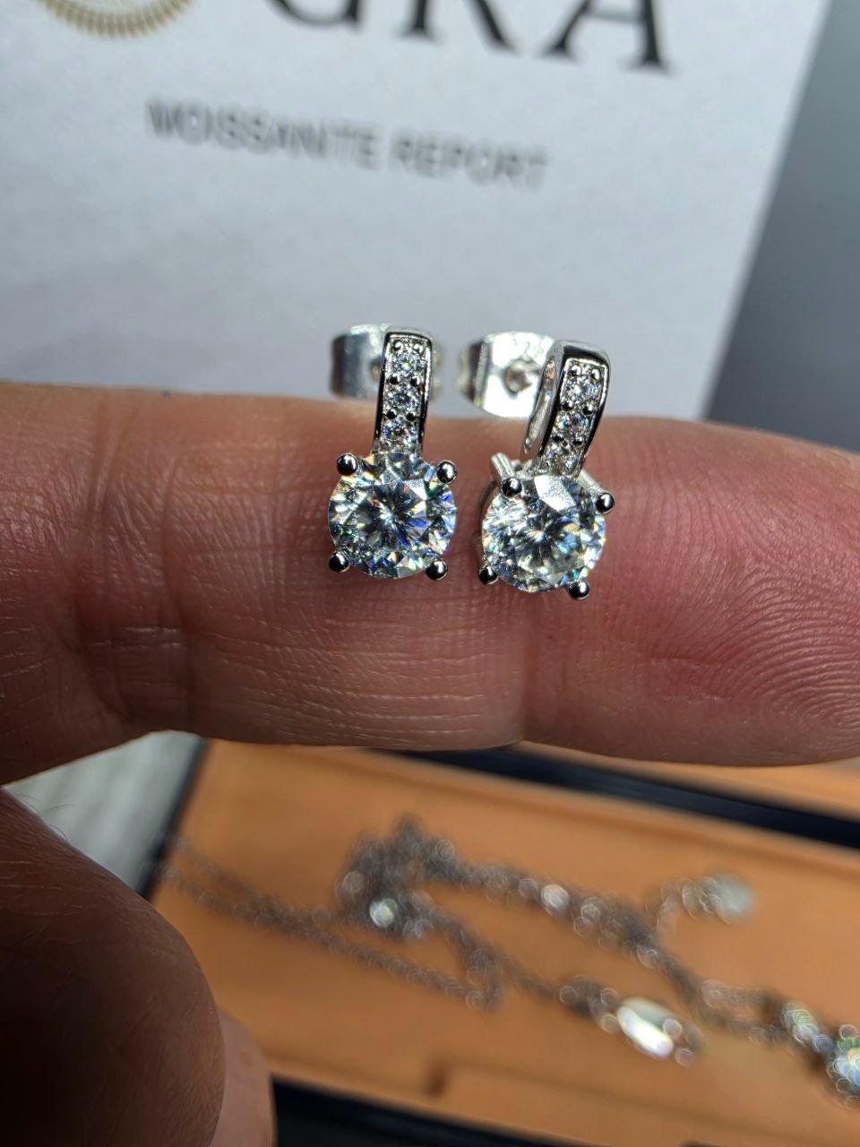 Altri gioielli: Ensemble argent et diamants de moissanites de 2 ct GRA – Nuovo e nell'imballaggio originale da Reconvilier venduto da Tsma67 1