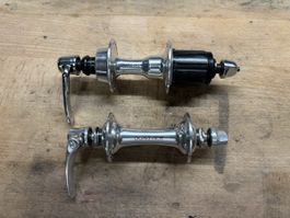 Set moyeux Shimano Dura Ace (vintage Colnago Bianchi) 