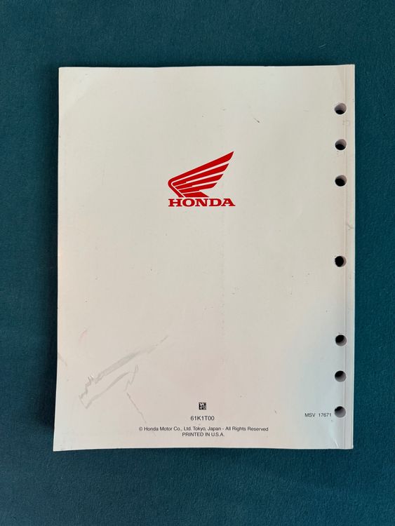 2022 HONDA CRF300L SERVICE MANUAL PDF visual data 5