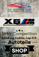 BMW X6M Competition Emblem Schriftzug Logo Schwarz glänzend