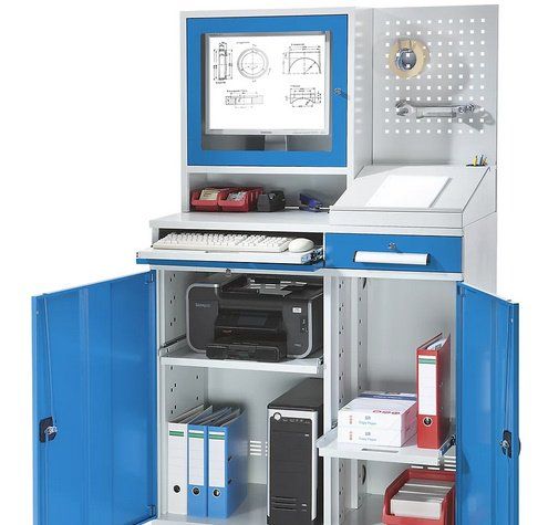 Tutti gli attrezzi: Computer-Arbeitsstation aus Stahlblech – Usato da Winterthur venduto da Joe1001 8