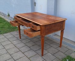 Antik Biedermeier Schreibtisch Nussbaum 5 Schublad um 1830er