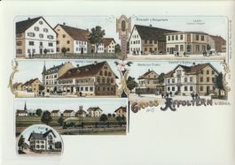 Gruss aus Affoltern b./Zürich - AK-Litho-Ansicht im Form. A4