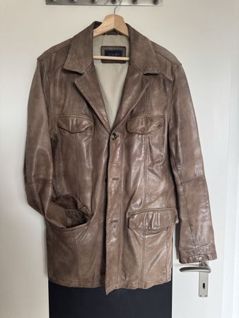 Joop! Herren Lederjacke, Braun, Grösse 52 - Top Zustand!