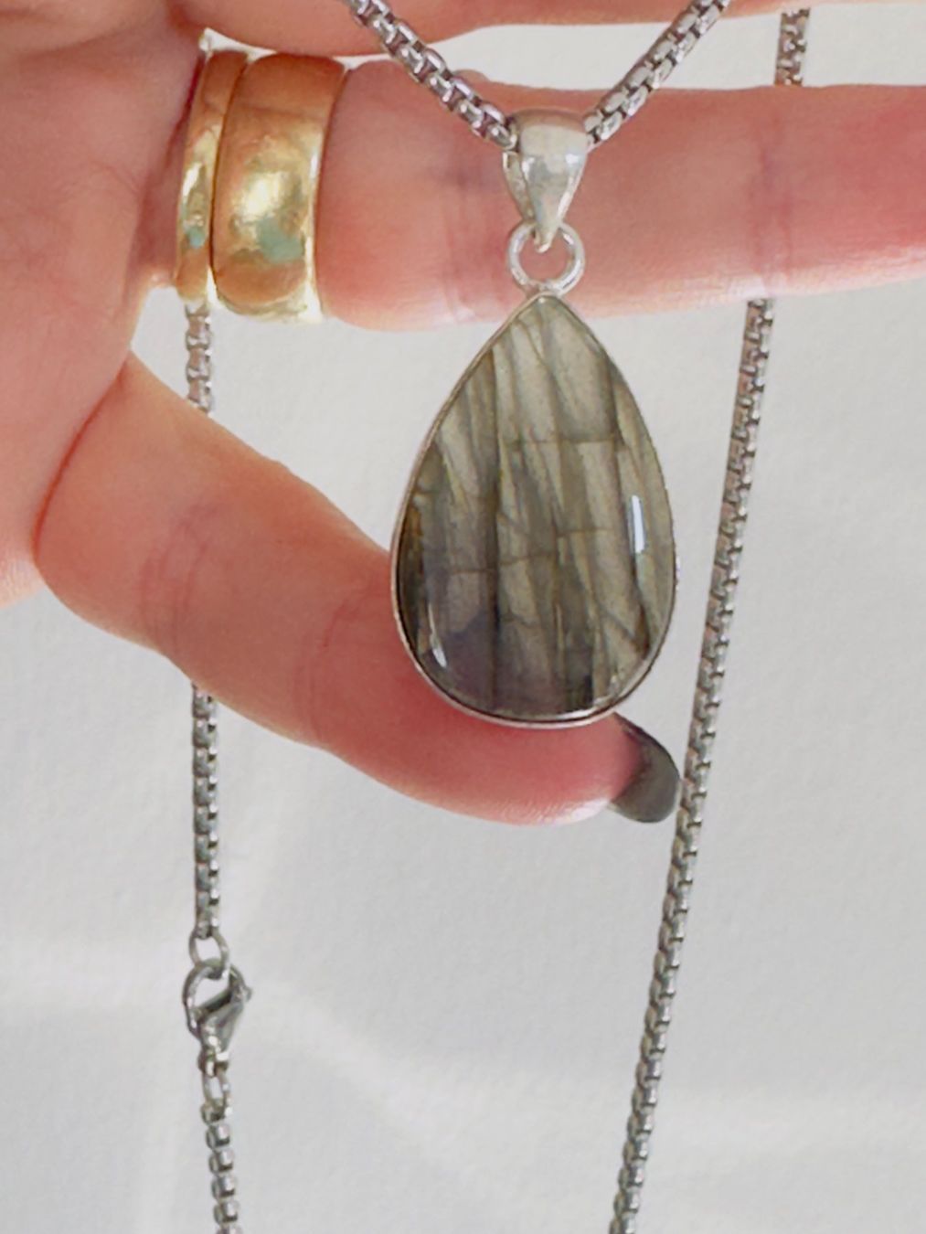 Catenine: Labradorite necklace – Nuovo e nell'imballaggio originale da Genève venduto da AGBERG 4