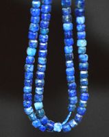 Stein Perlen Strang L-9218–Lapislazuli Würfel Facettiert 2mm