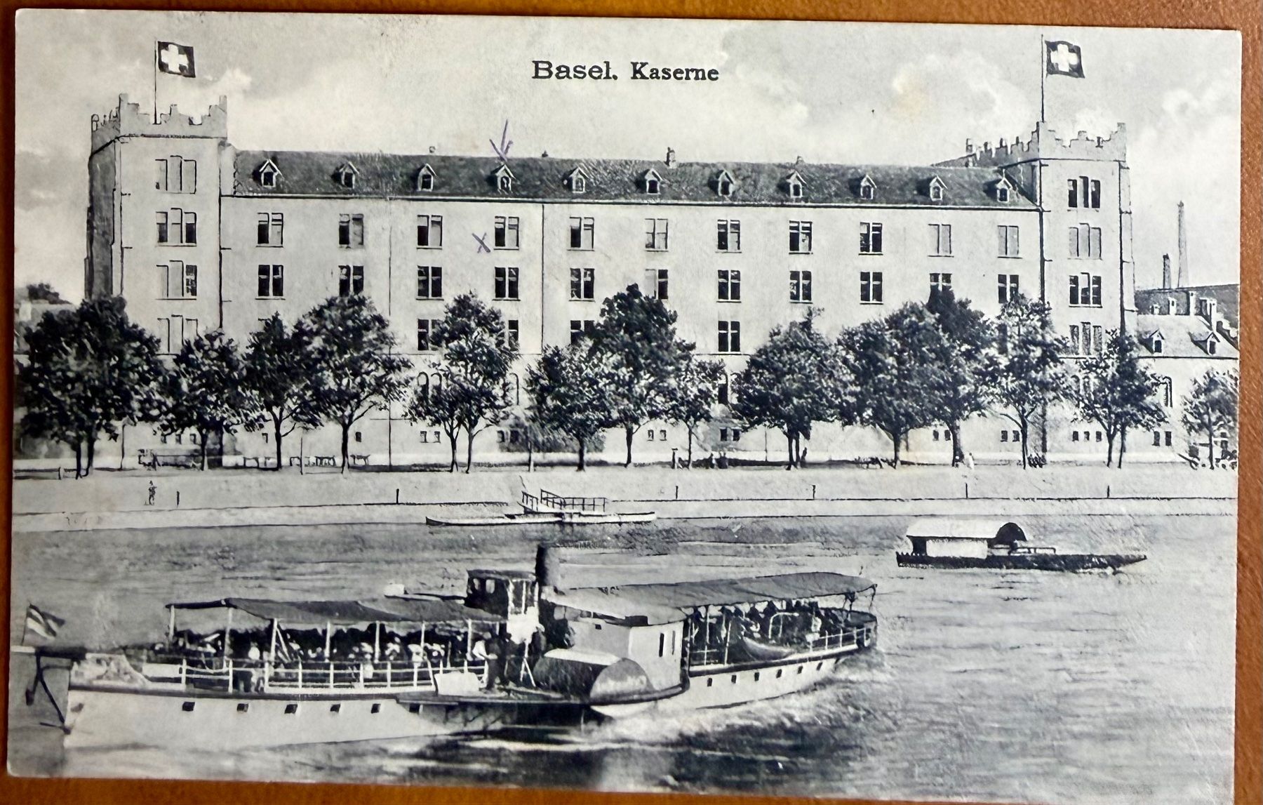 Cartoline postali: Basel - Kaserne - Dampfschiff - Antik – Usato da Lutry venduto da Ediego