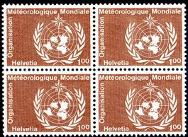 1973 METEOROLOGISCHE WELTORGANISATION GENF 4ERBLOCK ** -OL34