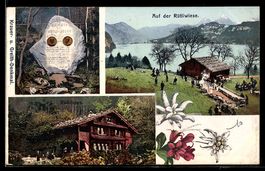 AK Seelisberg, Rütlihaus, auf der Rütliwiese