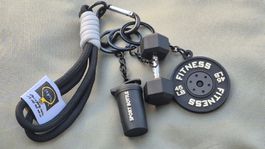 Portachiavi Fitness Pesi Palestra Accessori Nuovo