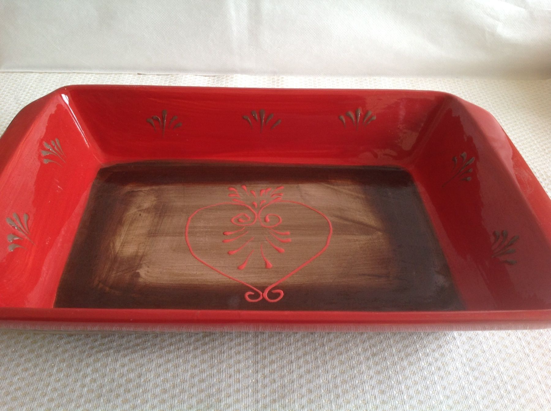 Plateaux: Coeur de Neige - plat à gratin – D'occasion à Sion par accroshoes 1