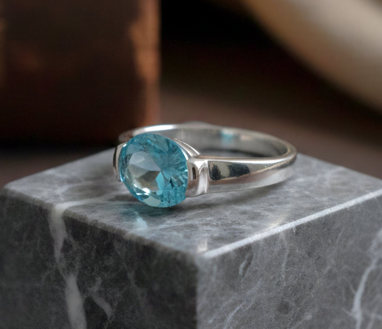Anelli: Edler Silberring 925 mit Aquamarin - NEU – Nuovo e nell'imballaggio originale da Uetikon am See venduto da Coralreef 7