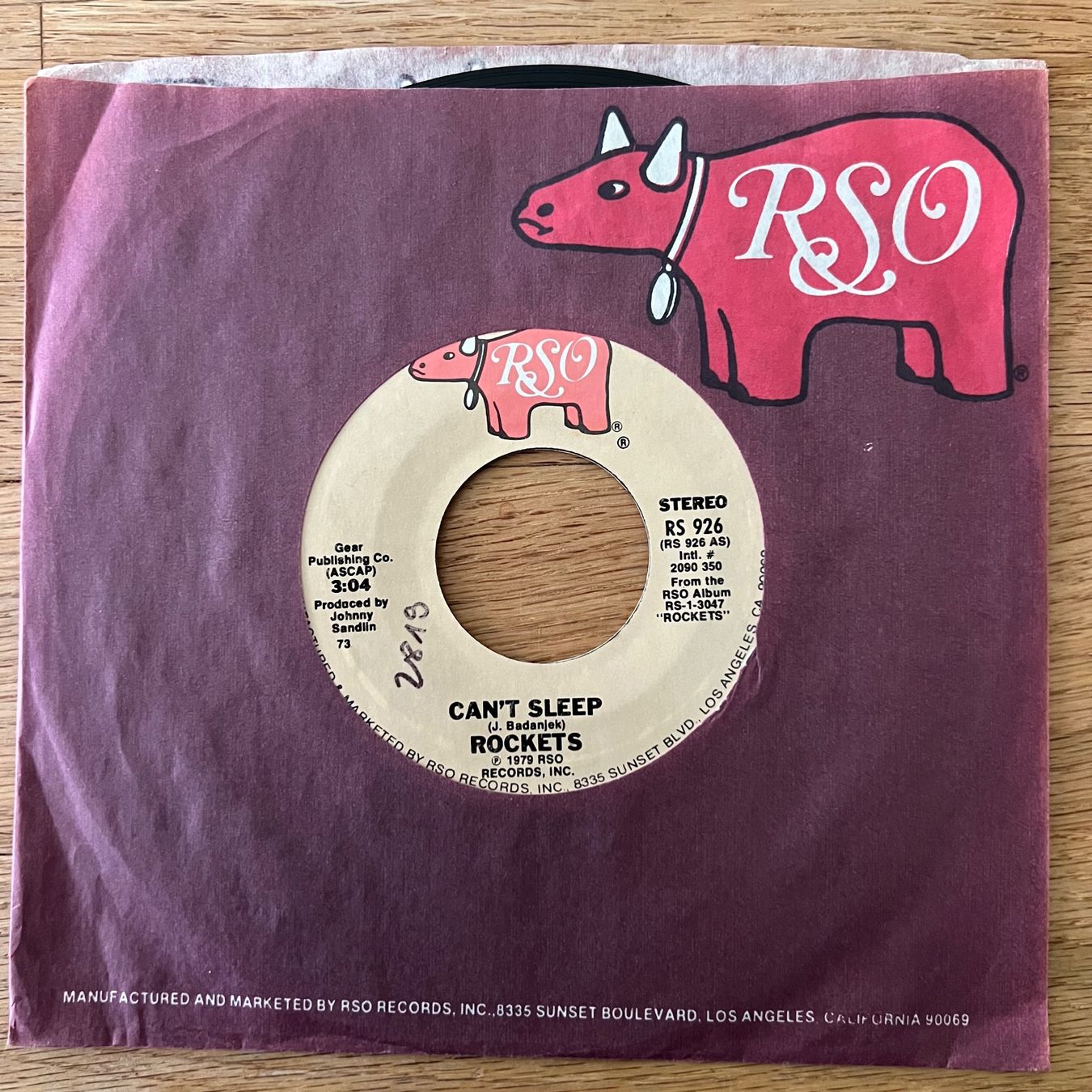 Dischi in vinile: Rockets - Can't Sleep 7 1. US-Press. 1979 – Usato da Gais venduto da soundcave57