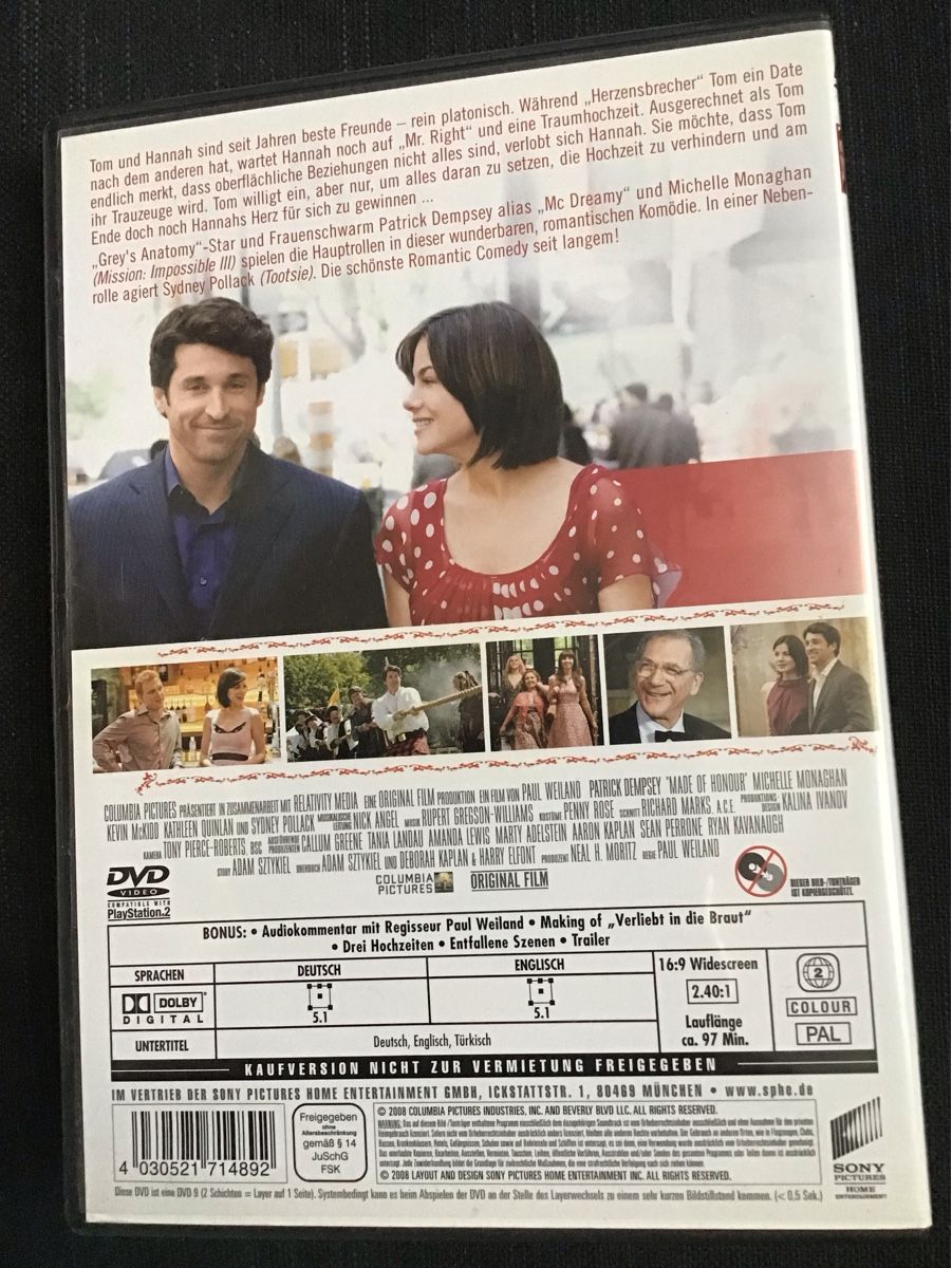 Alle DVDs: DVD "Verliebt in die Braut" mit Patrick Dempsey – Gebraucht aus Bischofszell von 19bischi67 1