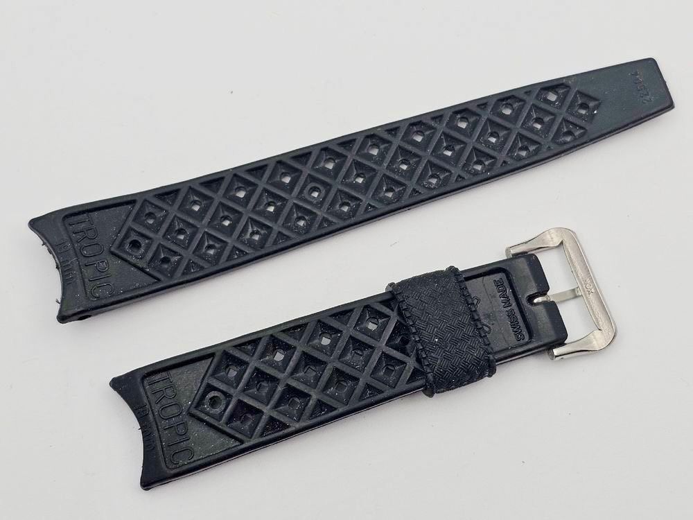 Armbänder & -reifen: Bracelet TROPIC noir 19mm – Gebraucht aus Genève von Vintage-Tools 1