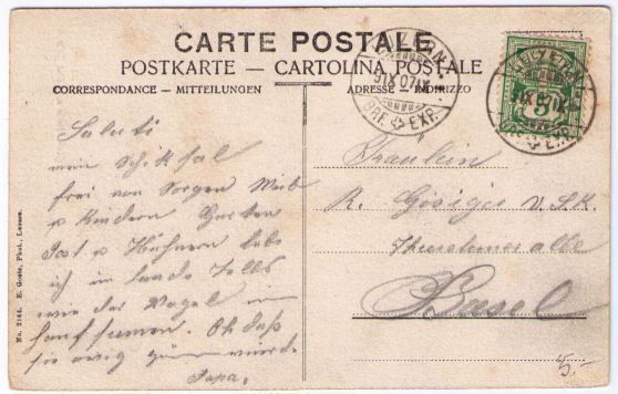 Cartoline postali: Luzern - Standseilbahn Gütsch – Usato da Binningen venduto da Mountainrider 1