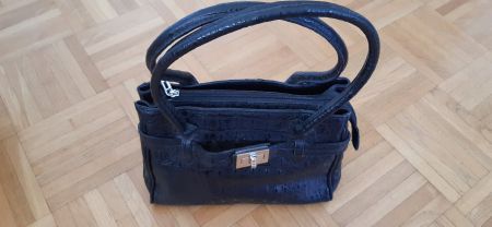Echtleder Handtasche, mit Krokodil Prägung