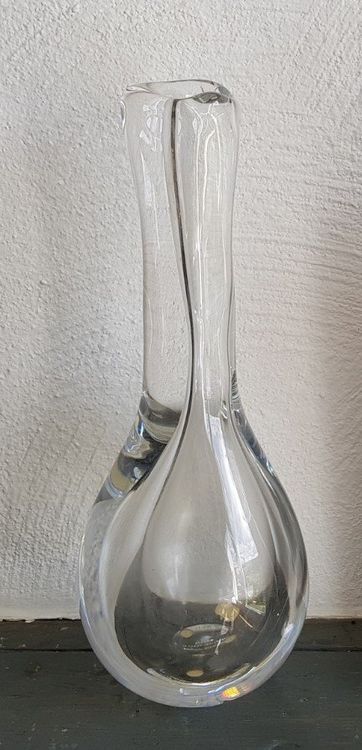 Vase en verre vintage fabriqué par Phoenician Glass, Malte, années 1980