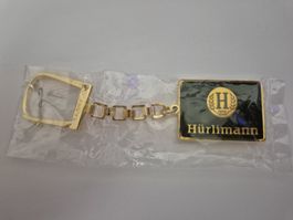Porte-clés Hürlimann doré avec chaîne neuf