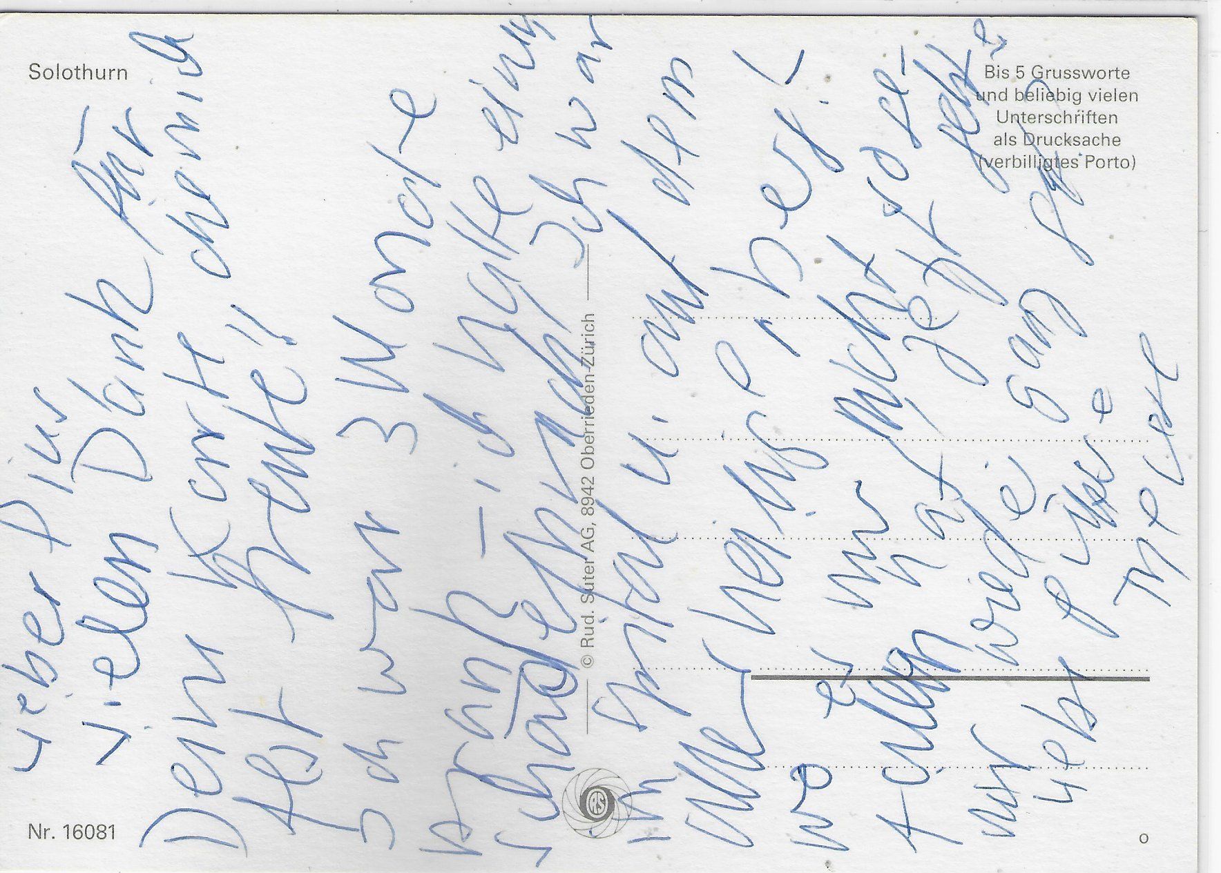 Cartoline postali: Solothurn - Rötibrücke, Denkmal – Usato da Ettingen venduto da Kartenplanet 1