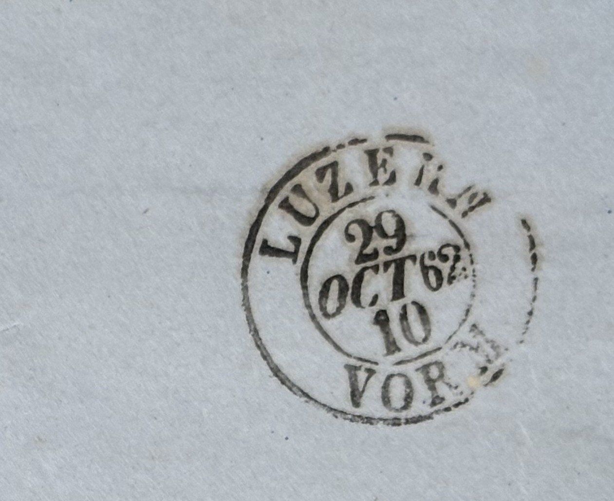 Tutti i francobolli: FALTBRIEF STRUBEL BERN FILIAL-POSTBUREAU 1862 – Usato da Ostermundigen venduto da Heavenmaus75 5
