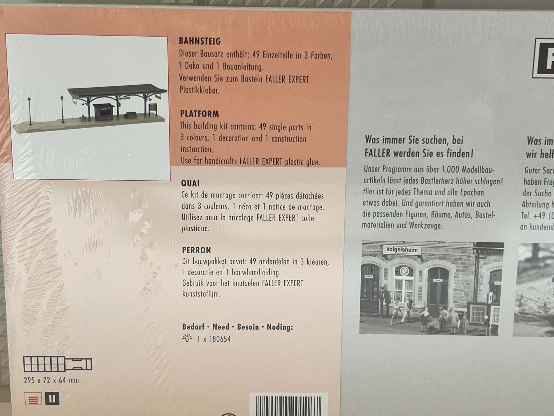Faller Modelleisenbahnen: H0 Faller 120106 Bahnsteig Bausatz, Neu !! – Neu und originalverpackt aus Geroldswil von TopTrain54 2