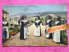 1920 14066 Appenzell. Täfeli-Jungfrauen vor der Prozession