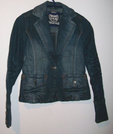 Jeans- Jacke , Gr.XS, Demimblau  *DNM 9886 VINTAGE WEAR *