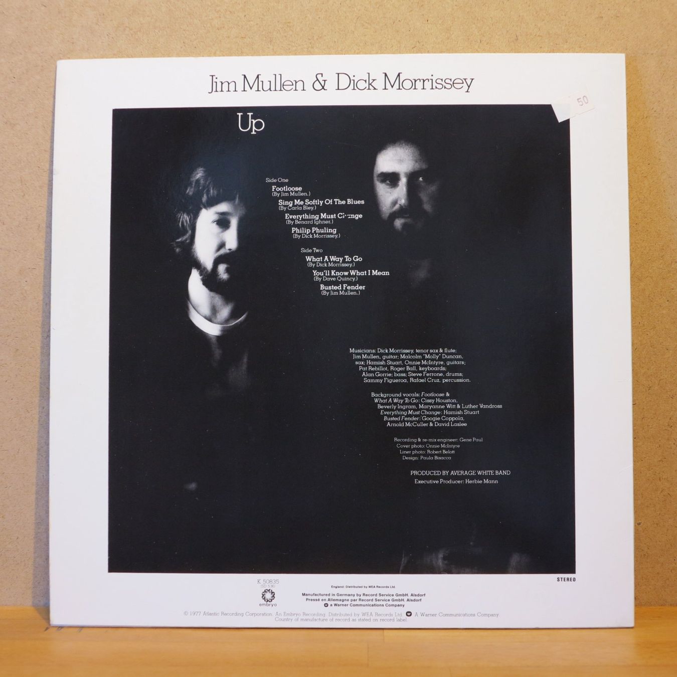 Dischi in vinile: Jim Mullen & Dick Morrissey - UP  / LP – Usato da Zürich venduto da Naim60 1
