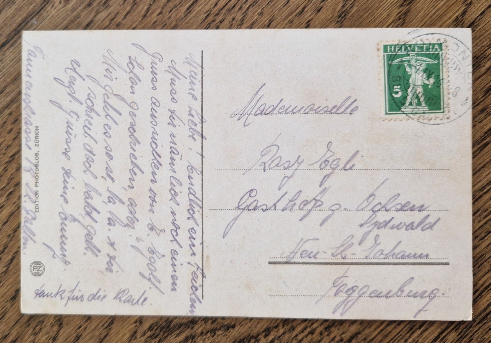Cartoline postali: St. Gallen, Bahnhof und Post 1916 – Usato da Ebikon venduto da Donar50 1