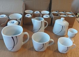 Van Well Silver Night Porzellan Set weiss neu, 26 Teile 
