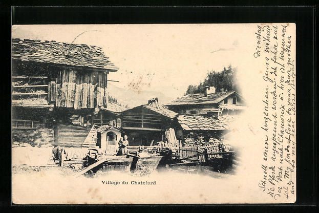 Cartes postales: AK Chatelard, Häuser im Dorf, 1899 – D'occasion à Berlin par bartko-reher