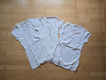 3 weisse T-Shirt S
