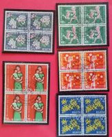 1962 Pro Juventute ET im 4-Block, mit Gummi Kt. 40.-++