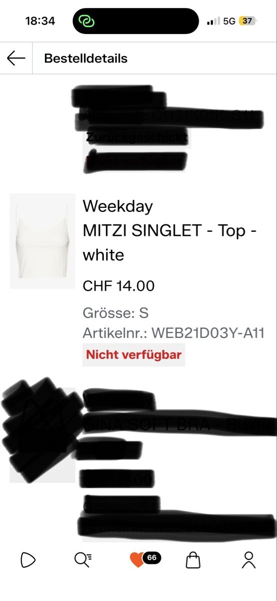 Weekday Top: Weekday Top Weiss S – Usato da Seengen venduto da sa_land 7
