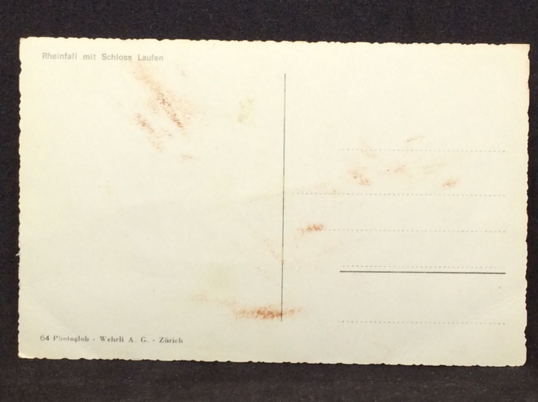 Cartoline postali: Rheinfall mit Schloss Laufen – Usato da Widnau venduto da Brusi9 1