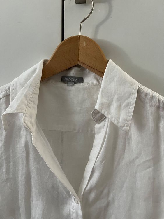 Maddison Camicette: Leinenbluse weiss, kurzärmlig, Maddison 40 – Usato da Liebefeld venduto da Ochotona 2