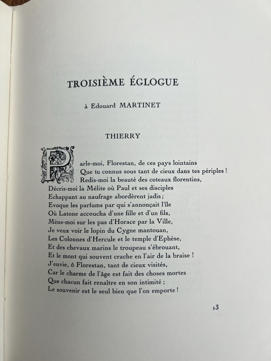 Libri: 3 Églogues, C. d'Eterrnod, dédicacé, 1946 – Usato da Savigny venduto da ron_q529 9
